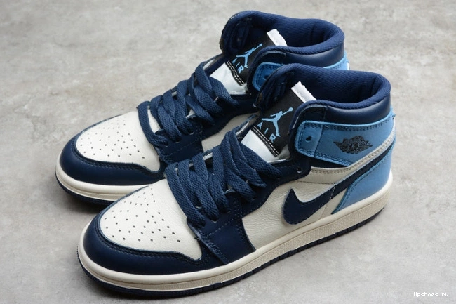 (555088-140) Jordan 1 Air Blue Kids Obsidian University 0818